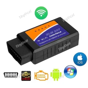 2pcs BDII OBD2 ELM327 Interface WiFi Wireless Car Auto Diagnostic Scanner Scan Tool Adapter Reader