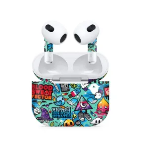 Airpods 3 Blue Abstract Skin