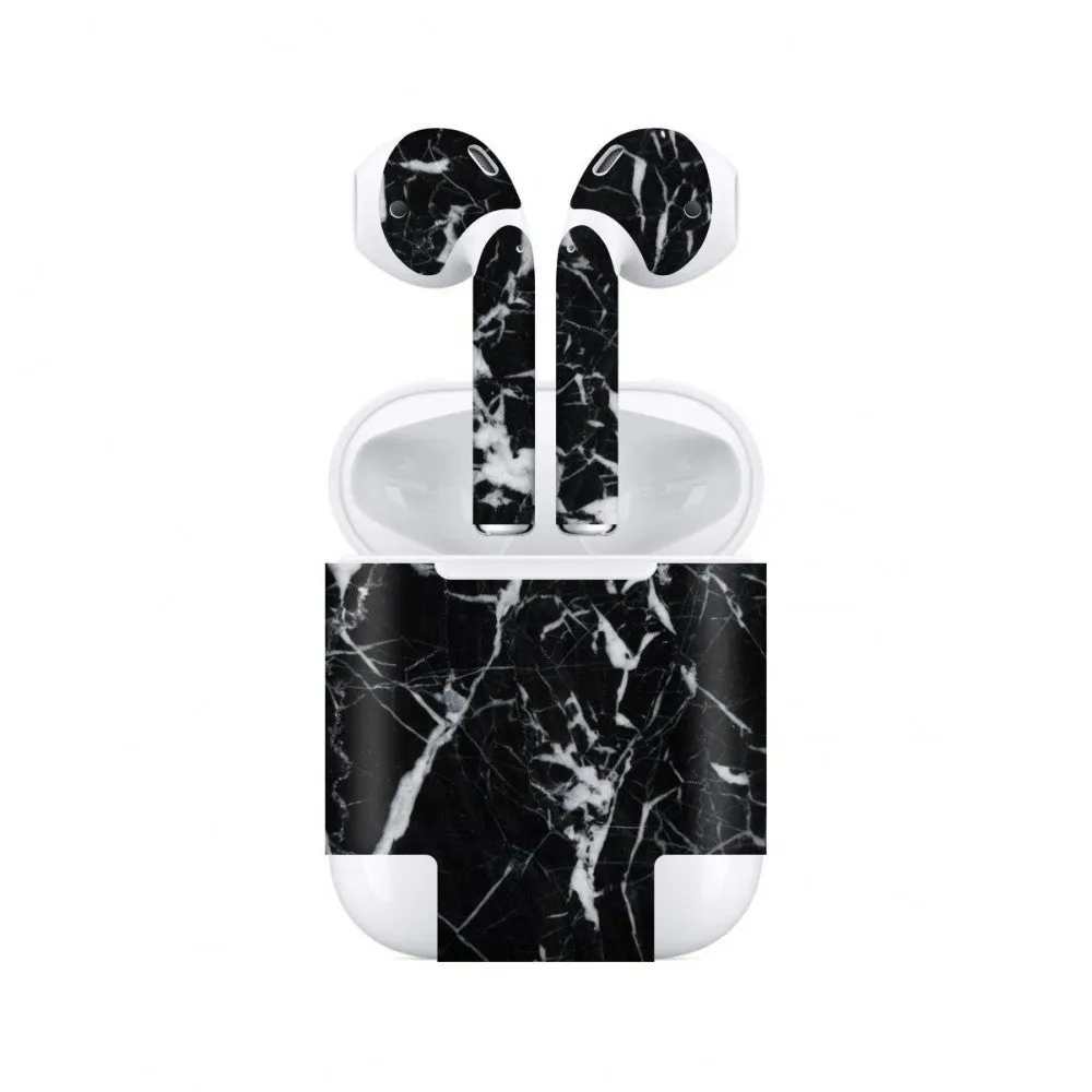 Airpods Black Marble Skin