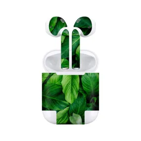 Airpods Green Leaves Skin