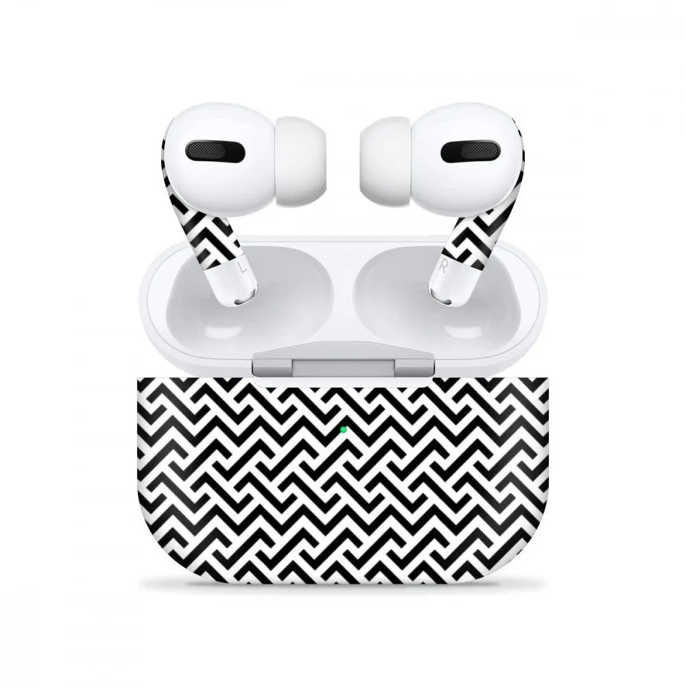 Airpods Pro Black and white Skin
