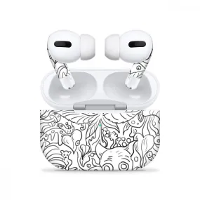 Airpods Pro Doodle Floral Skin