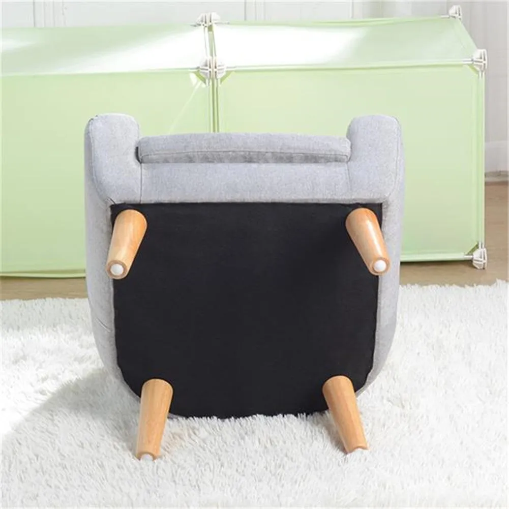ALICIAN Children Sofa with Detachable Cushion Household Living Room Grey
