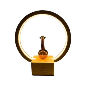 Amrita Court "THE LUNA" Nebuliser (Diffuser) Wooden Base with Ring Light, Large Coverage, 50sqm, Moisture-Free *PRE-ORDER*