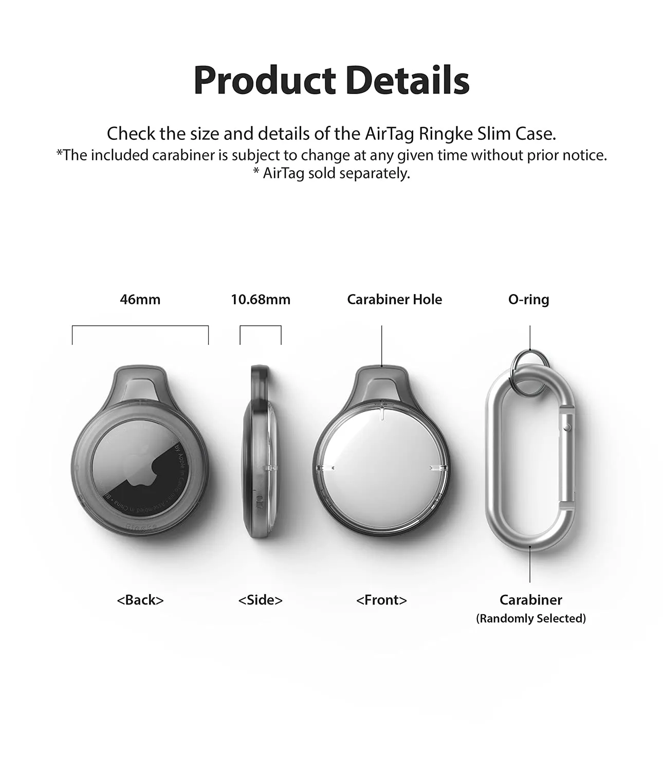 Apple Slim Case AirTag-Smoke Black