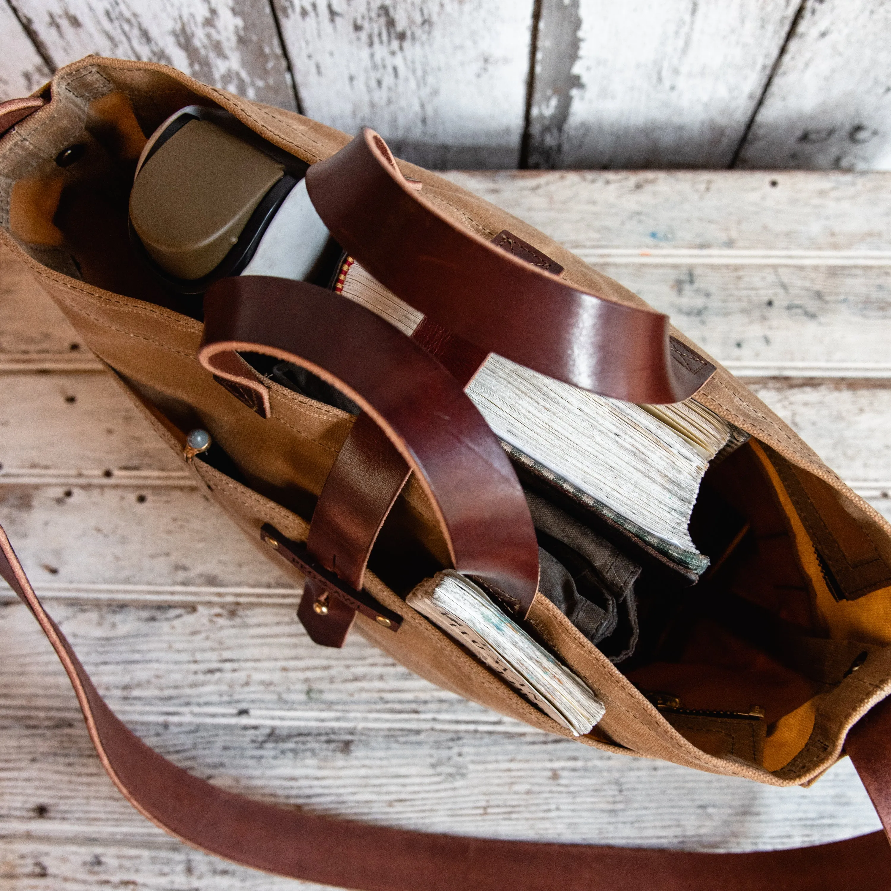 Autumn Colors: Waxed Canvas Tote