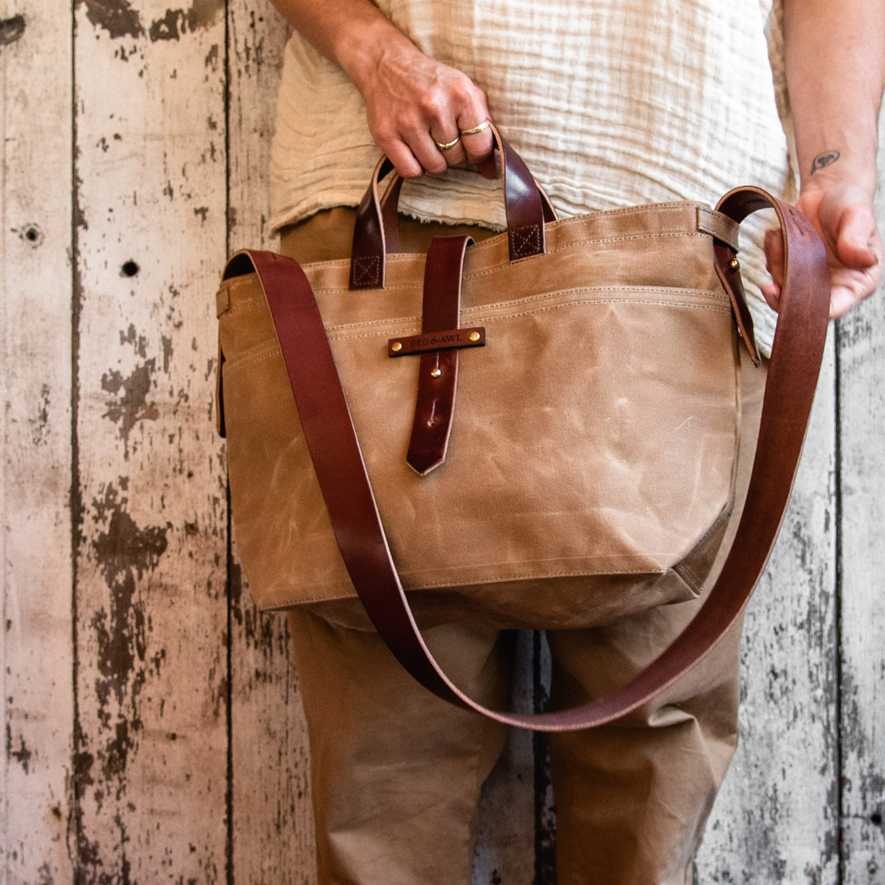 Autumn Colors: Waxed Canvas Tote