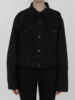 Balenciaga Small Fit Denim Crop Jacket