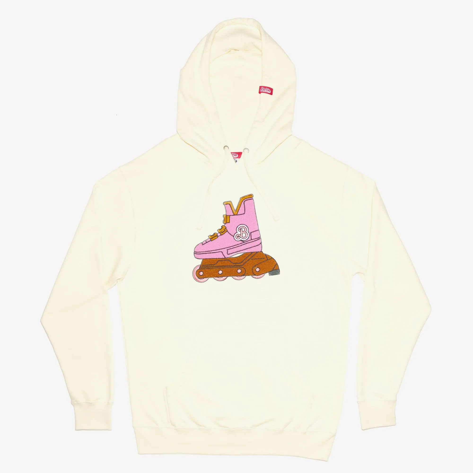 Barbie The Movie Rollerblade Chenille Patch Pullover Hoodie