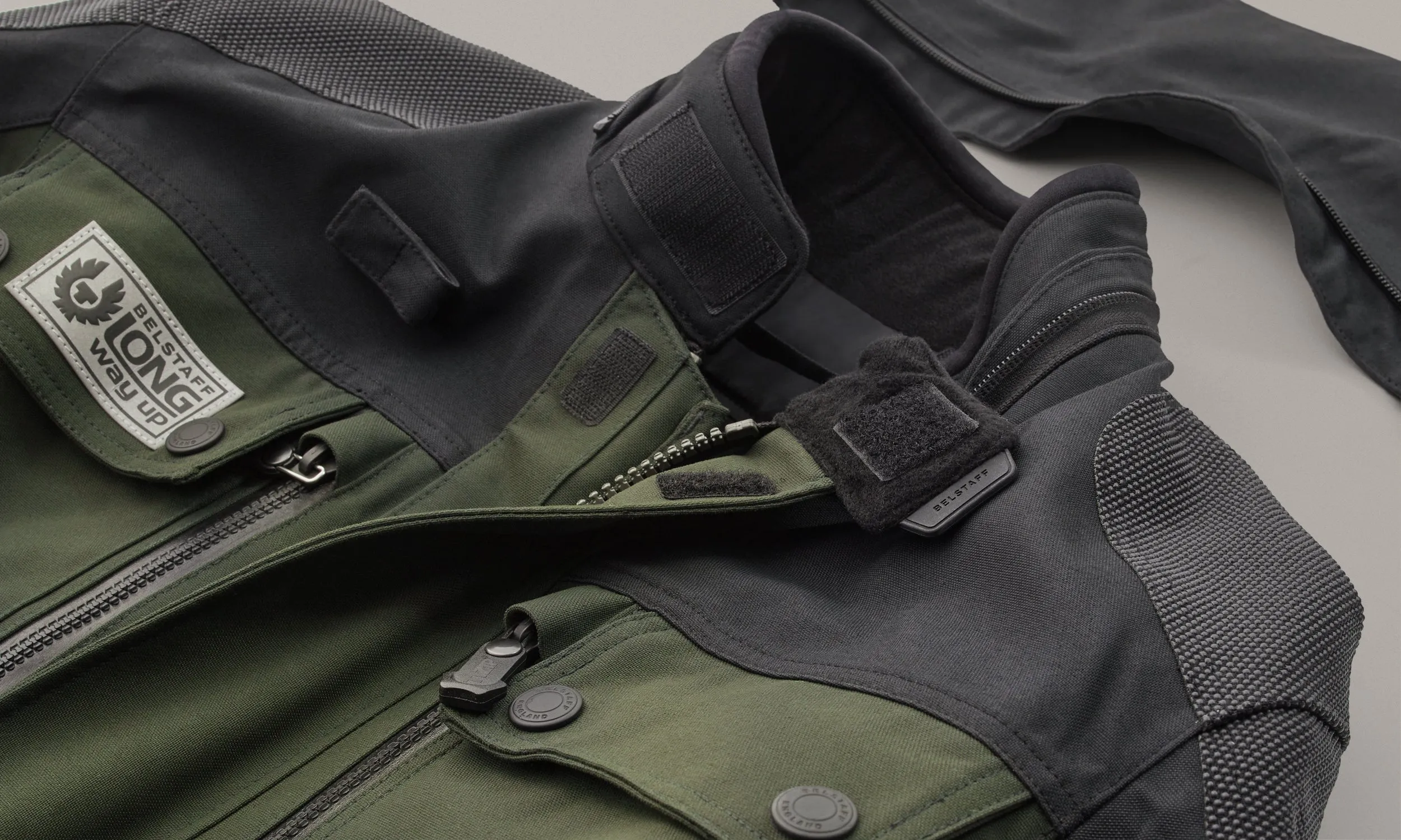Belstaff Long Way Up Long Way Men's Motorcycle Jacket Gore-Tex Pro 3L - Olive
