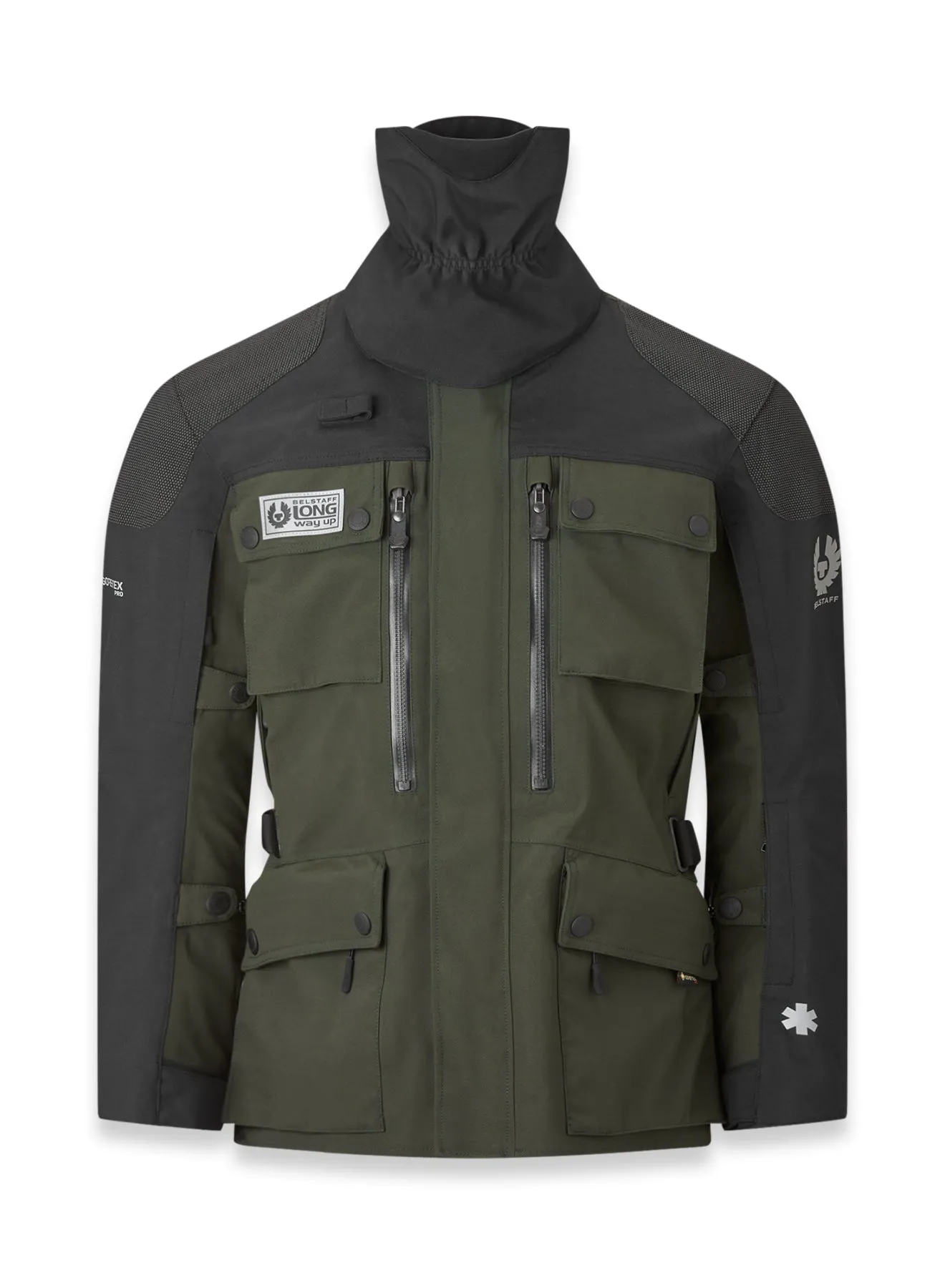 Belstaff Long Way Up Long Way Men's Motorcycle Jacket Gore-Tex Pro 3L - Olive