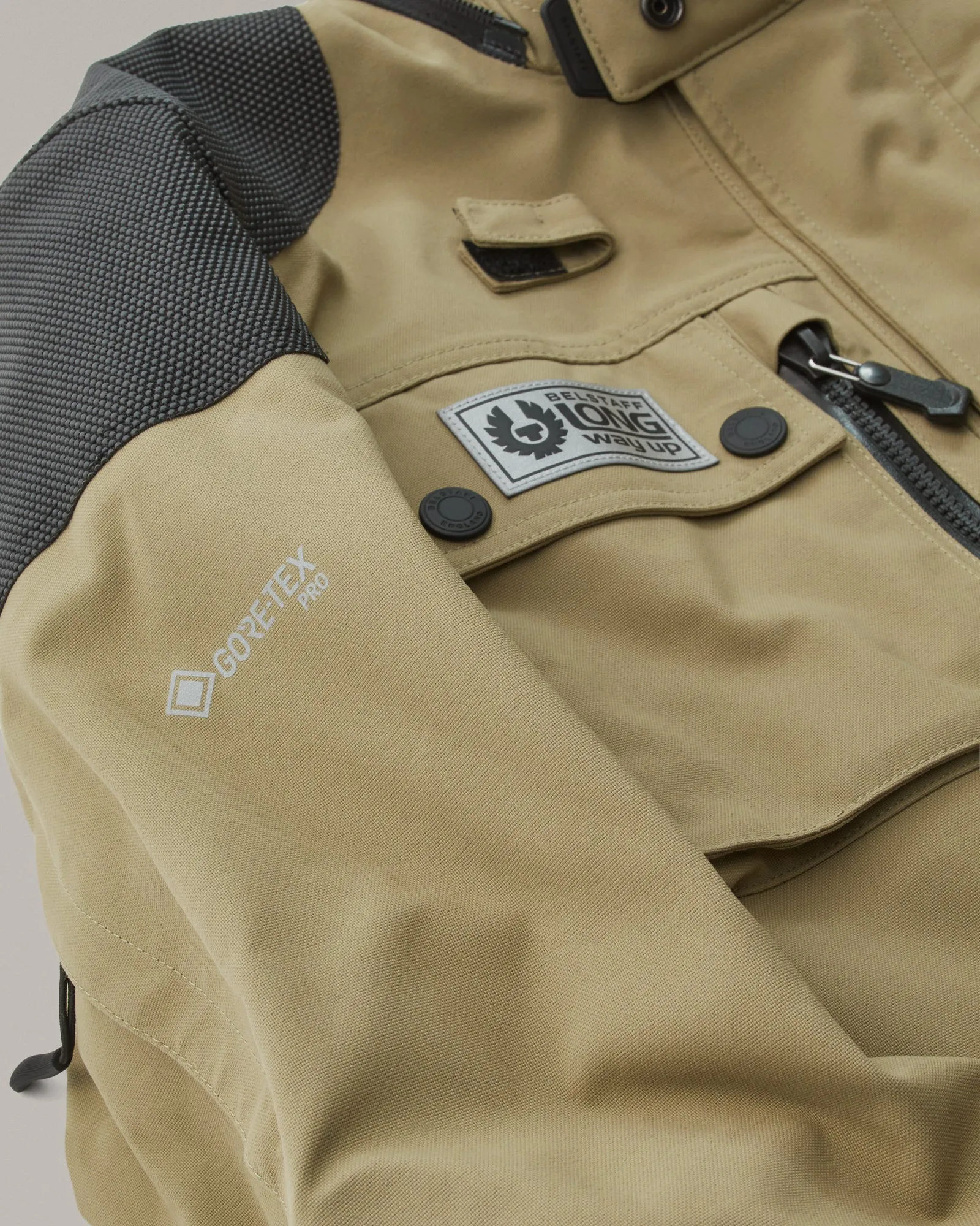 Belstaff Long Way Up Long Way Motorcycle Jacket Gore-Tex Pro 3L - Sand