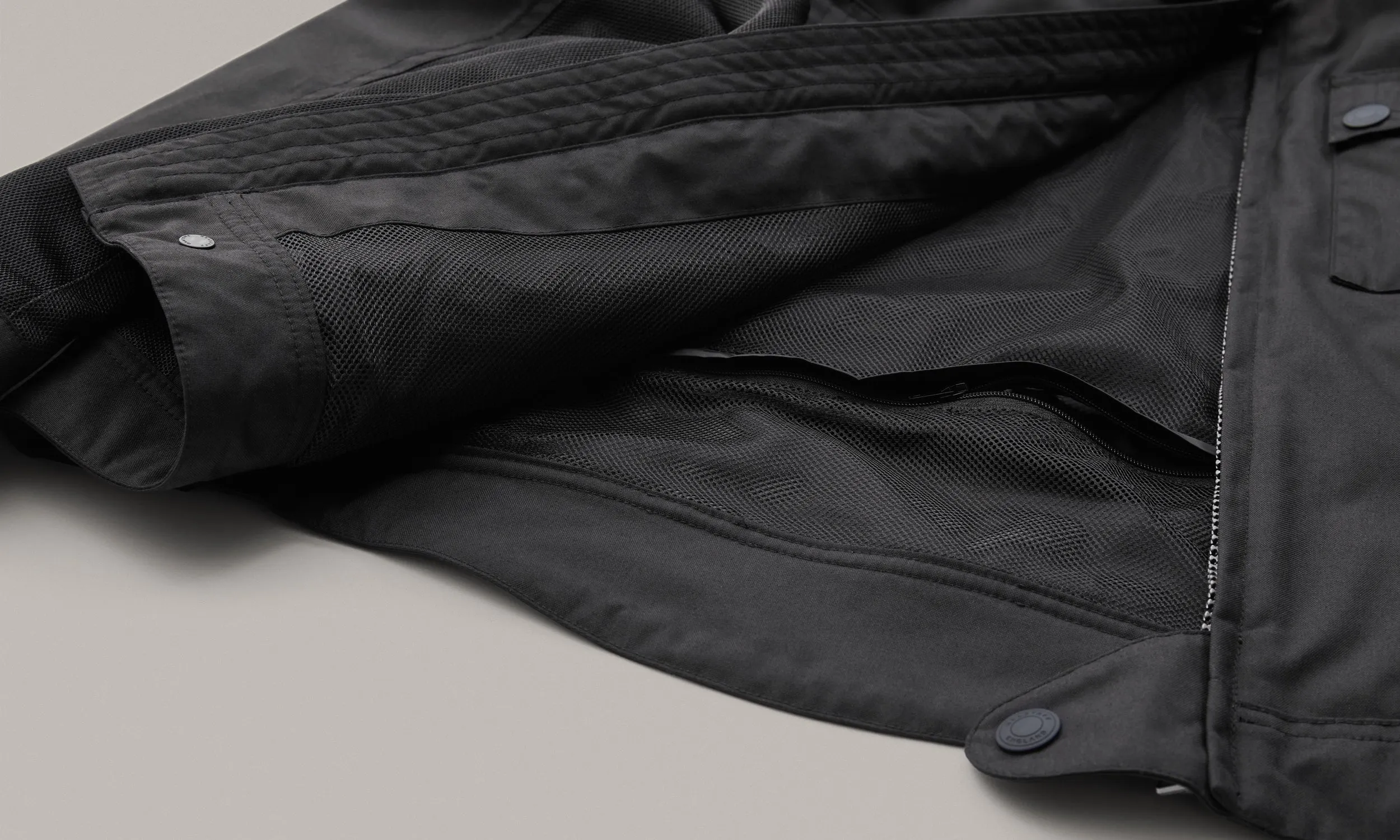 Belstaff Temple Men's Textile Jacket Tech Nylon - Black