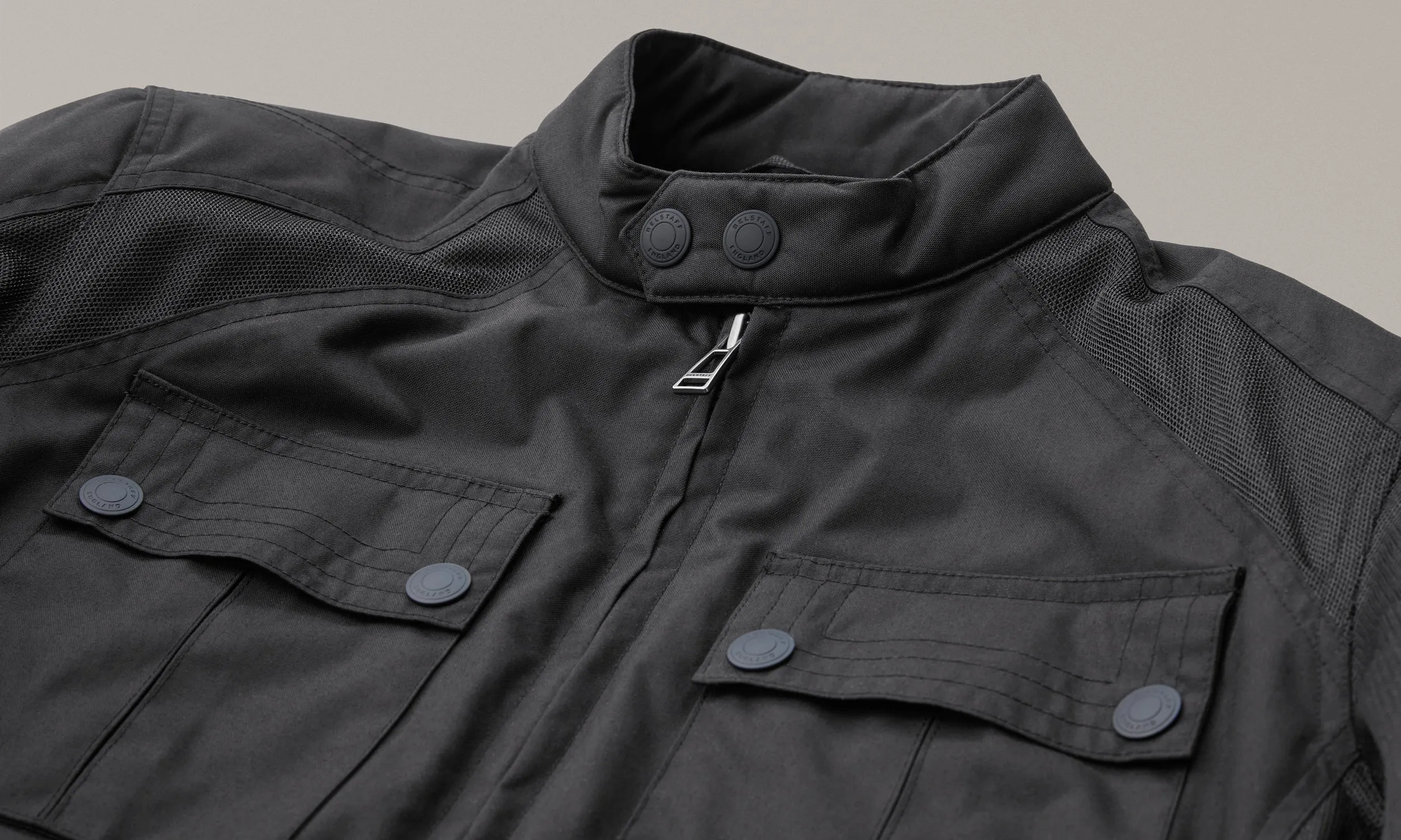 Belstaff Temple Men's Textile Jacket Tech Nylon - Black