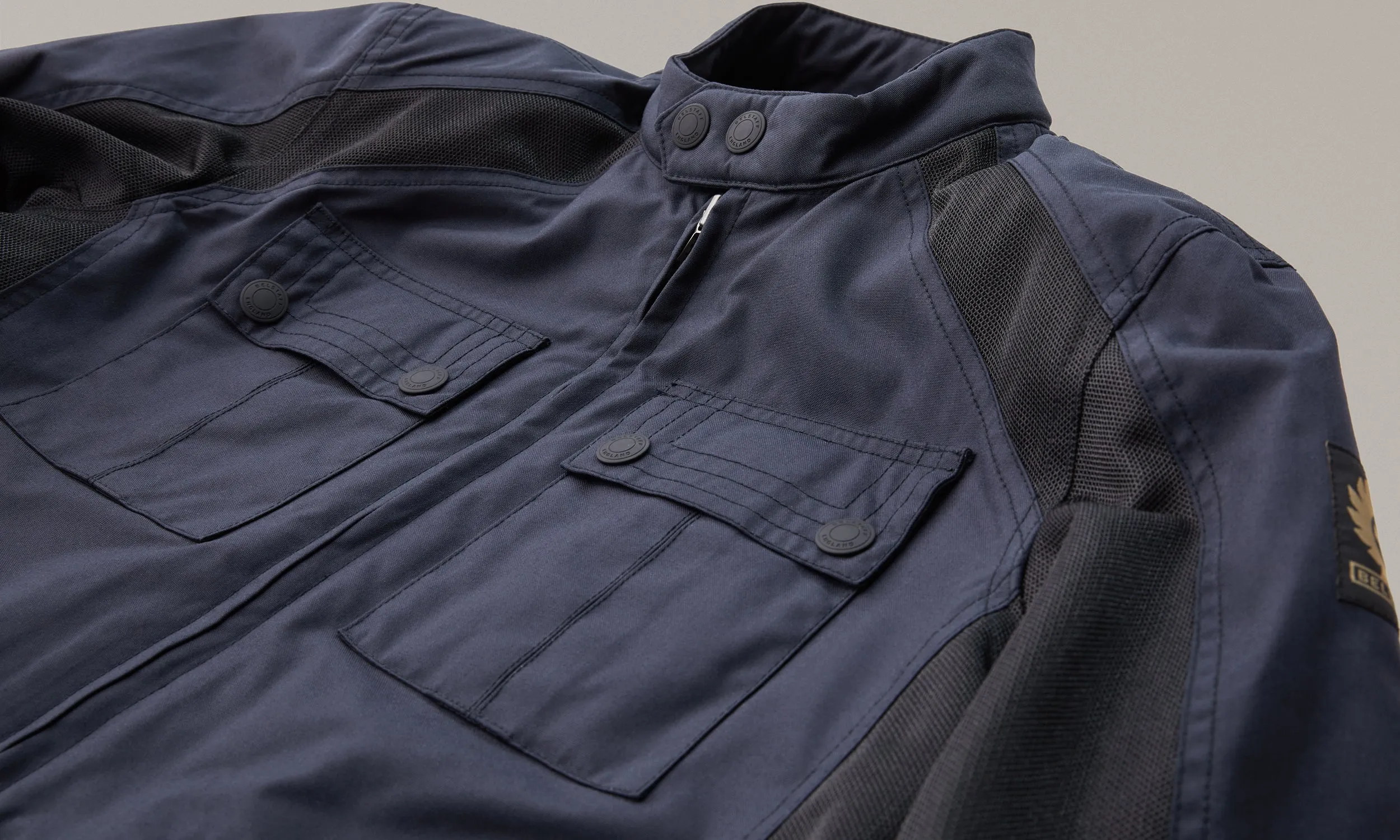 Belstaff Temple Men's Textile Jacket Tech Nylon - Dark Navy