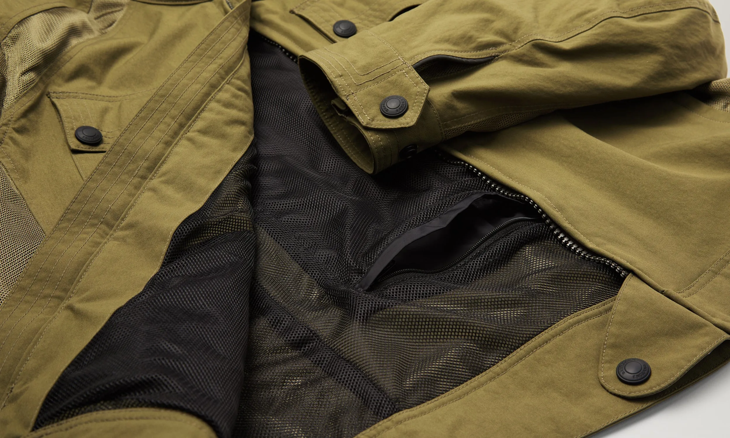 Belstaff Temple Men's Textile Jacket Tech Nylon - Olive