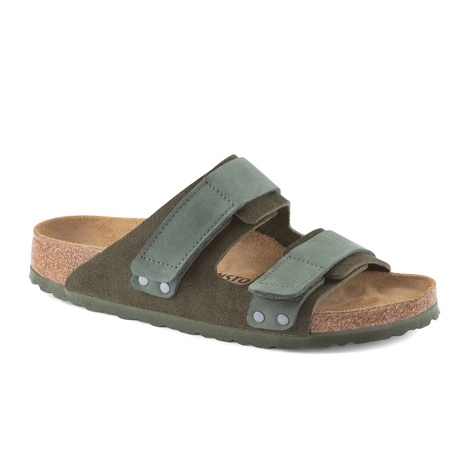 Birkenstock Uji Slide Sandal (Men) - Thyme Suede