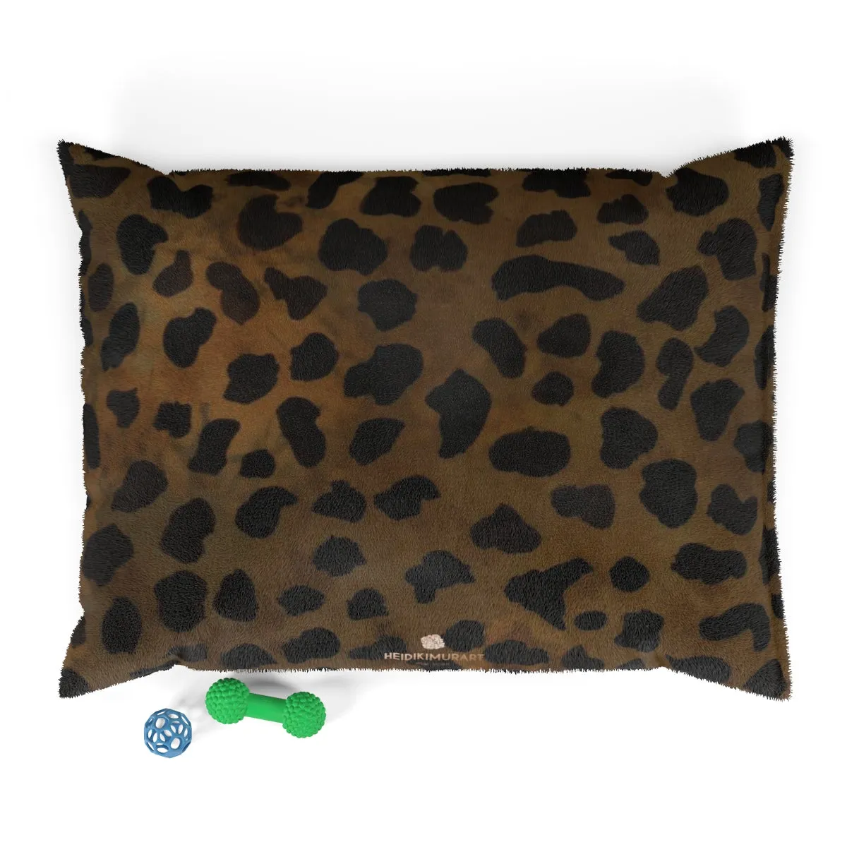 Brown Leopard Pet Bed, Animal Print Deluxe 28"x18", 40"x30", 50"x40" (Large, Medium, Small Size)