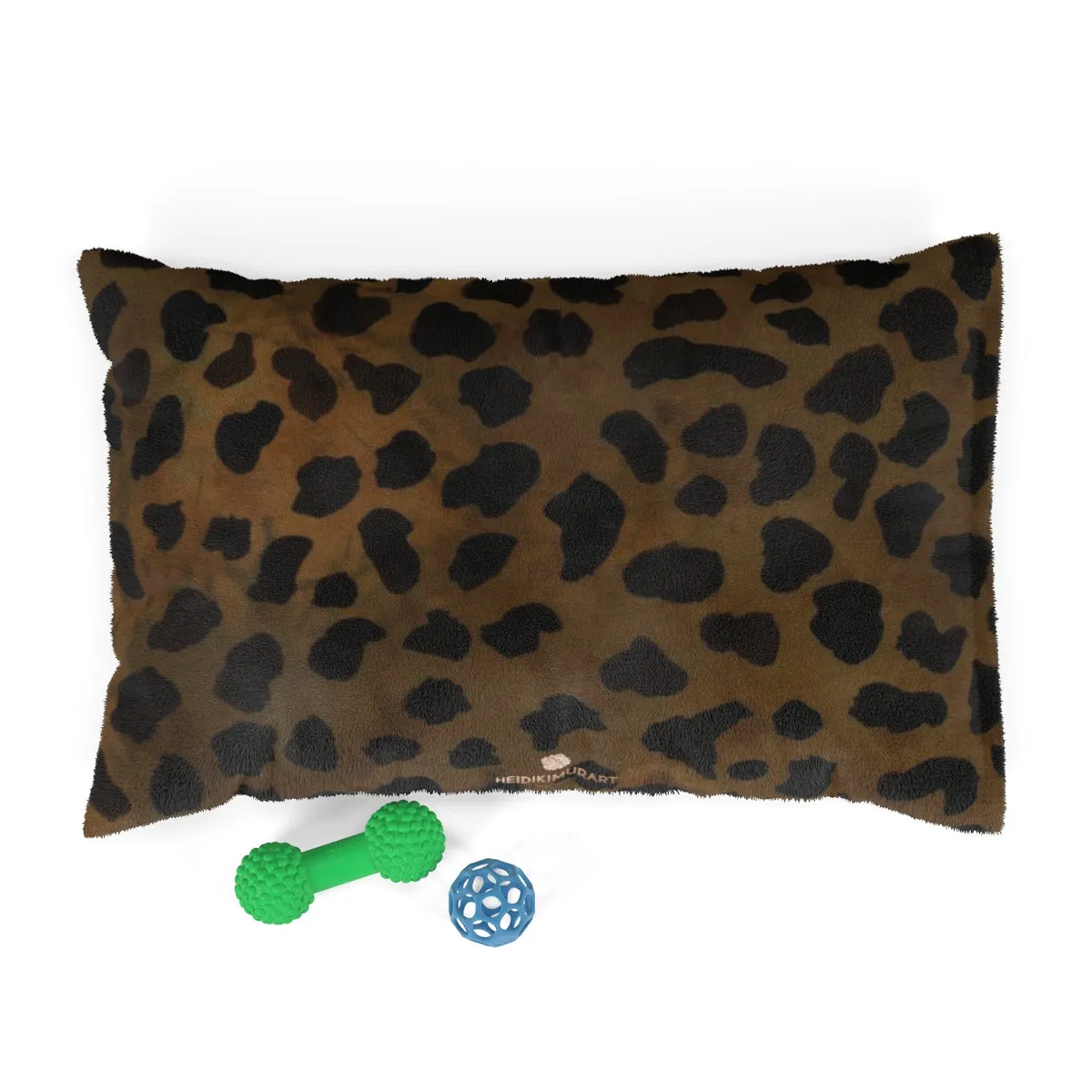 Brown Leopard Pet Bed, Animal Print Deluxe 28"x18", 40"x30", 50"x40" (Large, Medium, Small Size)