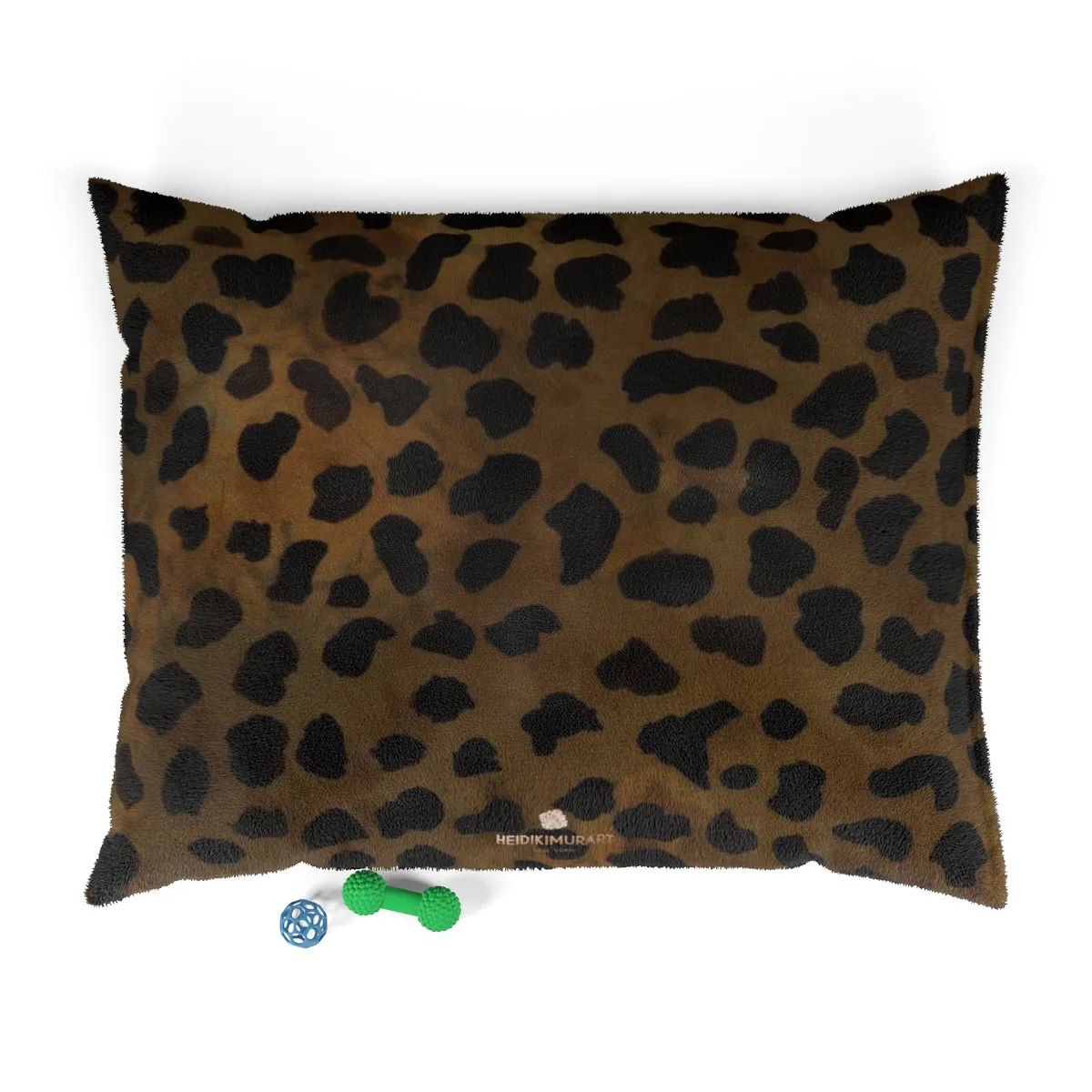 Brown Leopard Pet Bed, Animal Print Deluxe 28"x18", 40"x30", 50"x40" (Large, Medium, Small Size)