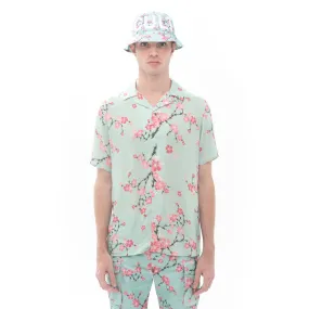 CAMP SHORT SLEEVE WOVEN SHIRT IN CHERRY BLOSSOM
