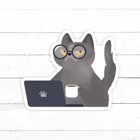 Cat Macbook Sticker | Waterproof Vinyl Decal | 3in
