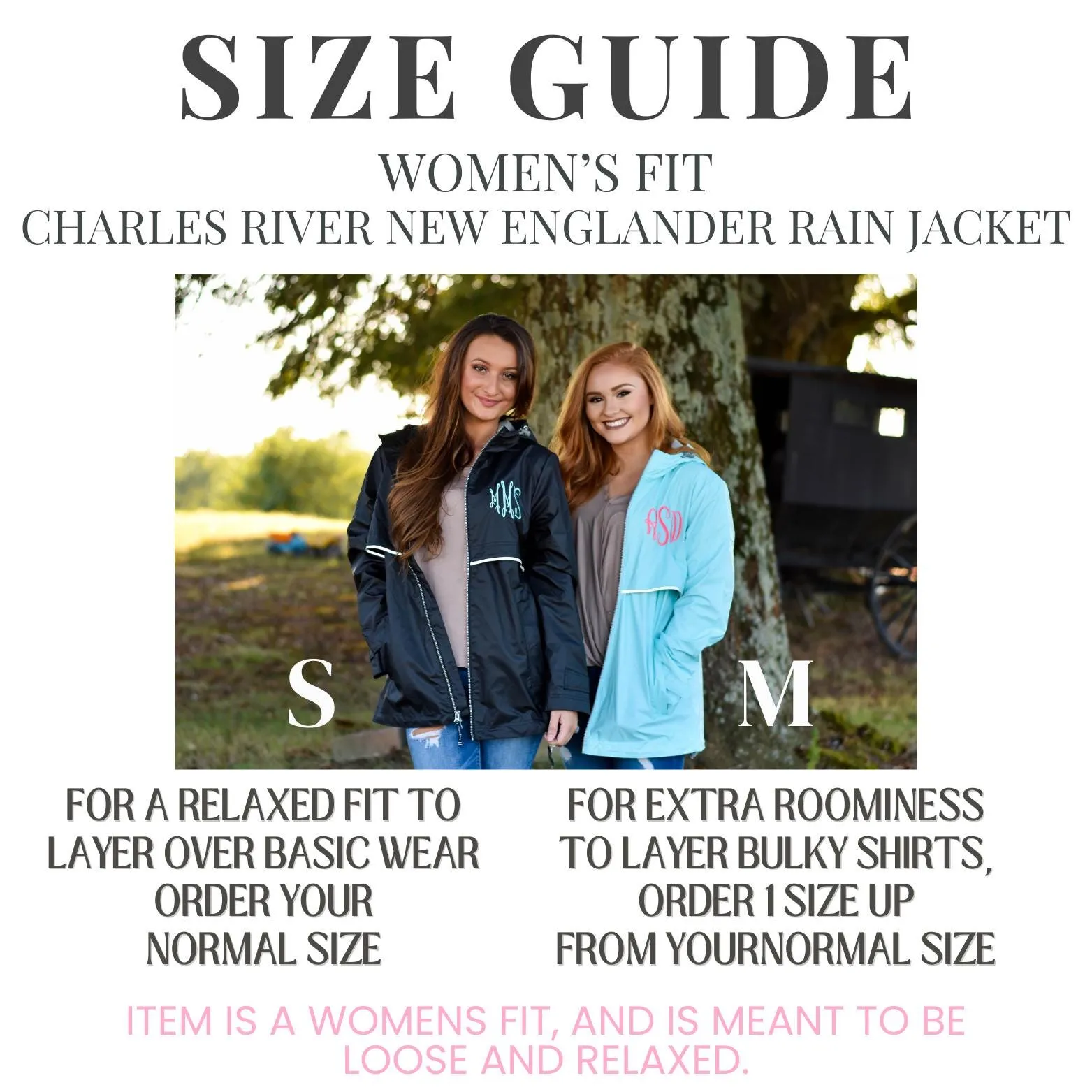 Charles River Rain Jacket with Monogram
