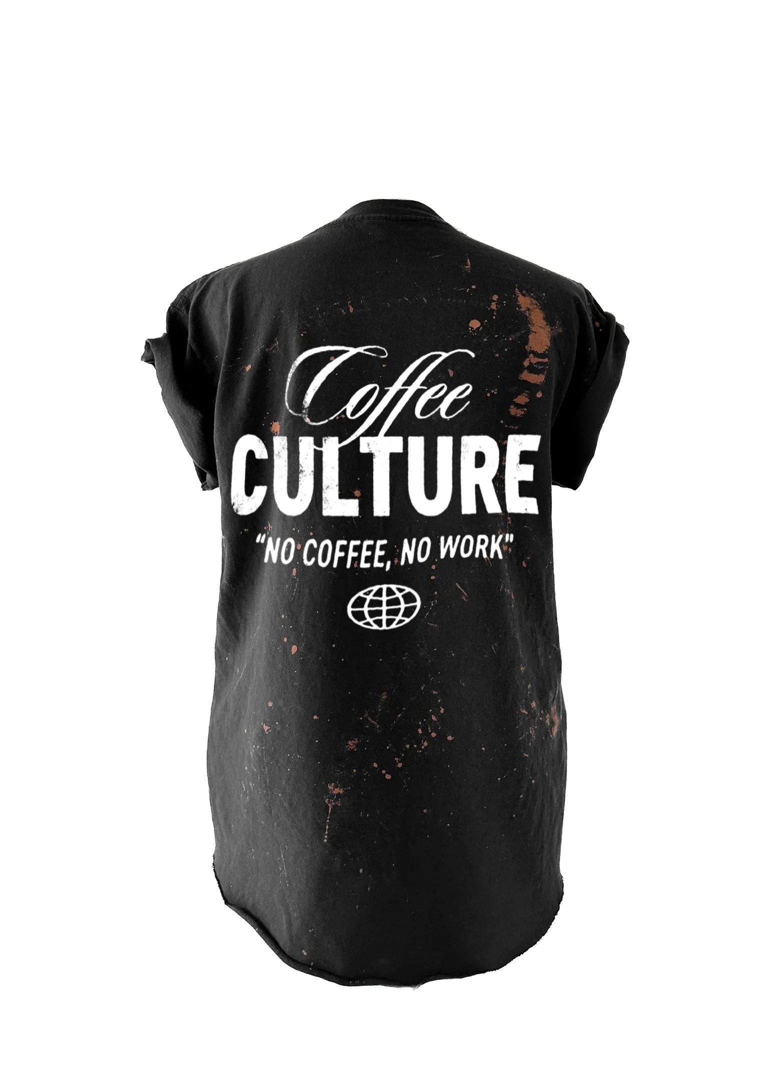 COFFEE CULTURE BLEACHED OUT SIDE SLIT TEE