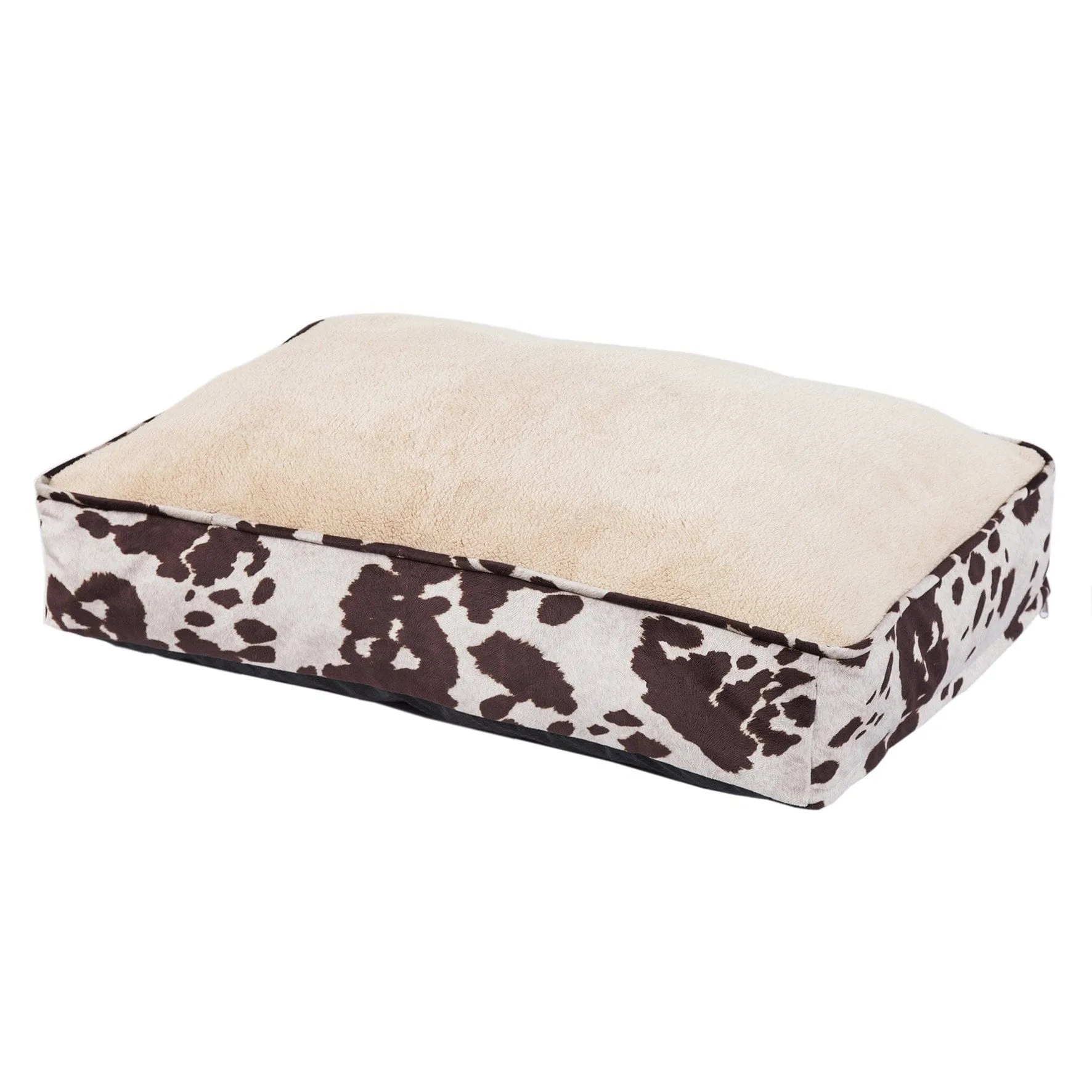 Cowhide Pattern Dog Bed
