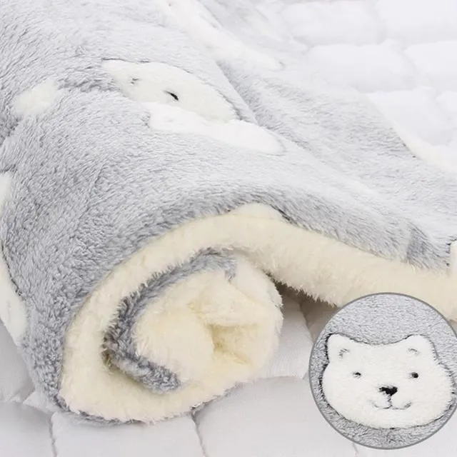 Cozy Calming Pet Blanket - Self-Calming, Ultra-Soft Faux Fur, Anxiety Relief