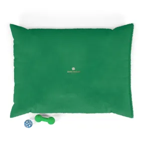 Dark Green Pet Bed, Solid Color Machine-Washable Pet Pillow With Zippers-Printed in USA