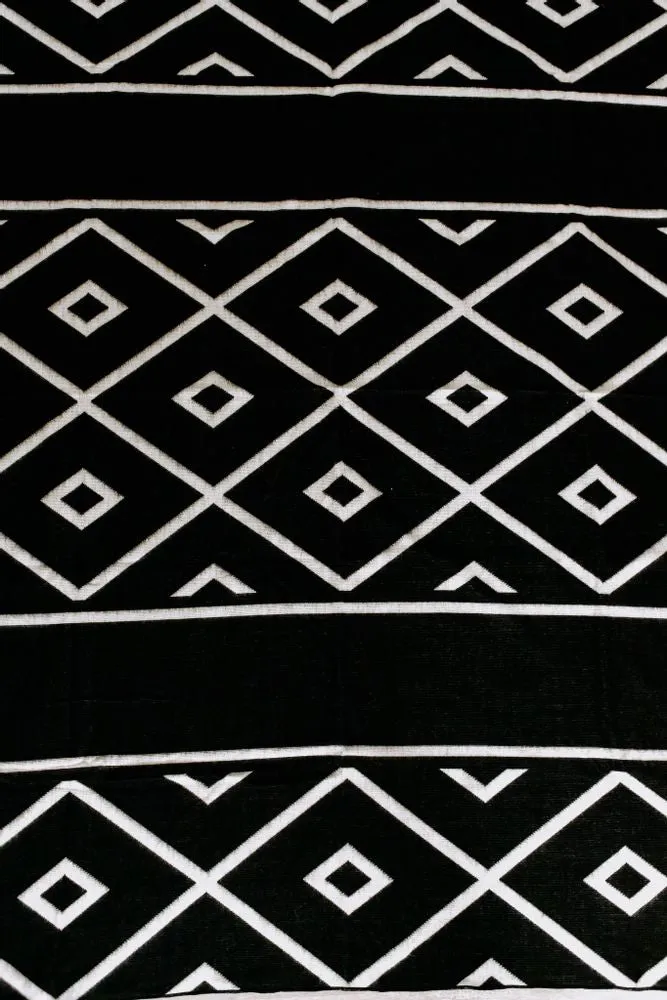 Diamante Blanket - Natural / Black