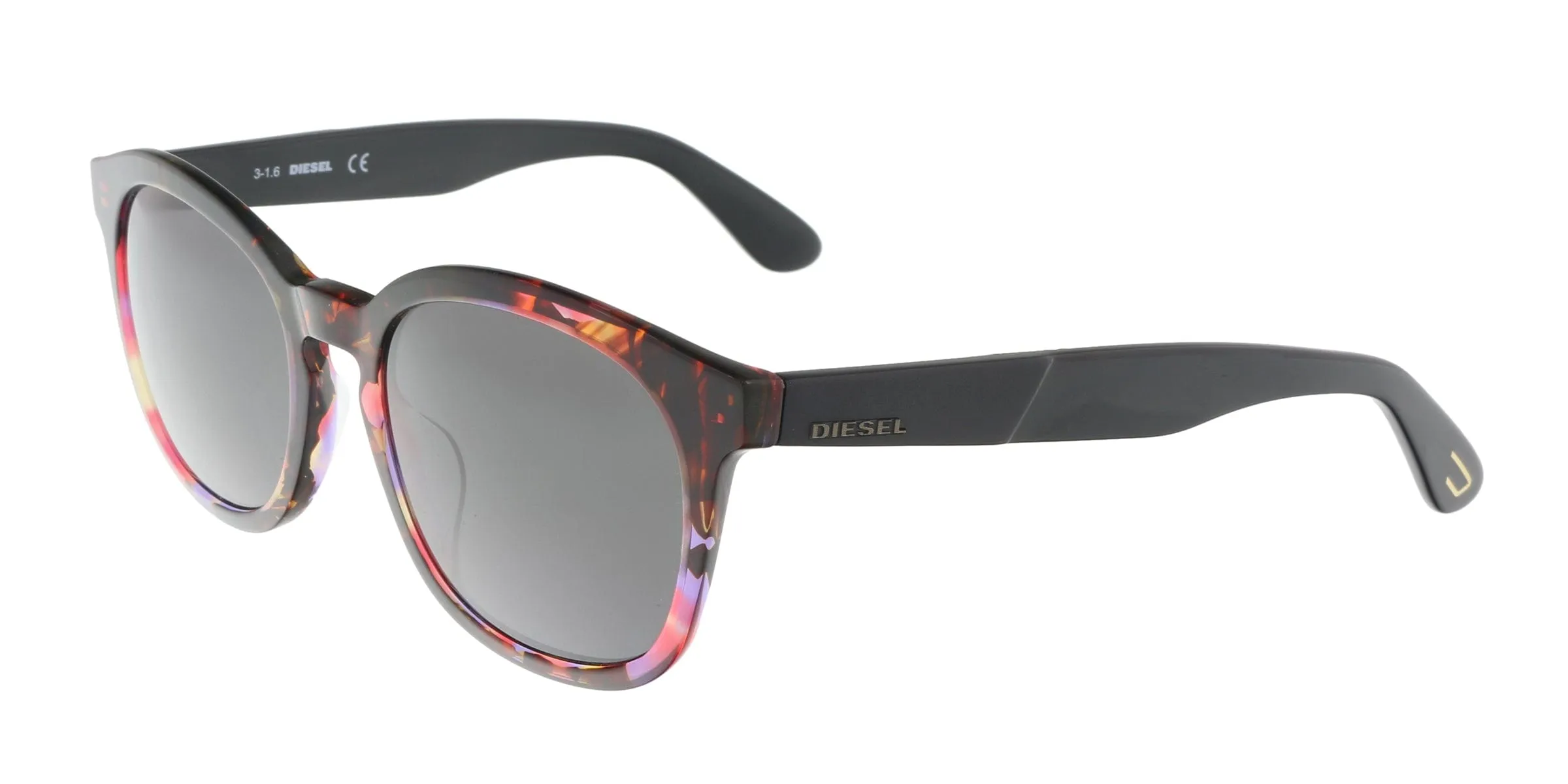 Diesel DL0190 5254a Red Round Sunglasses
