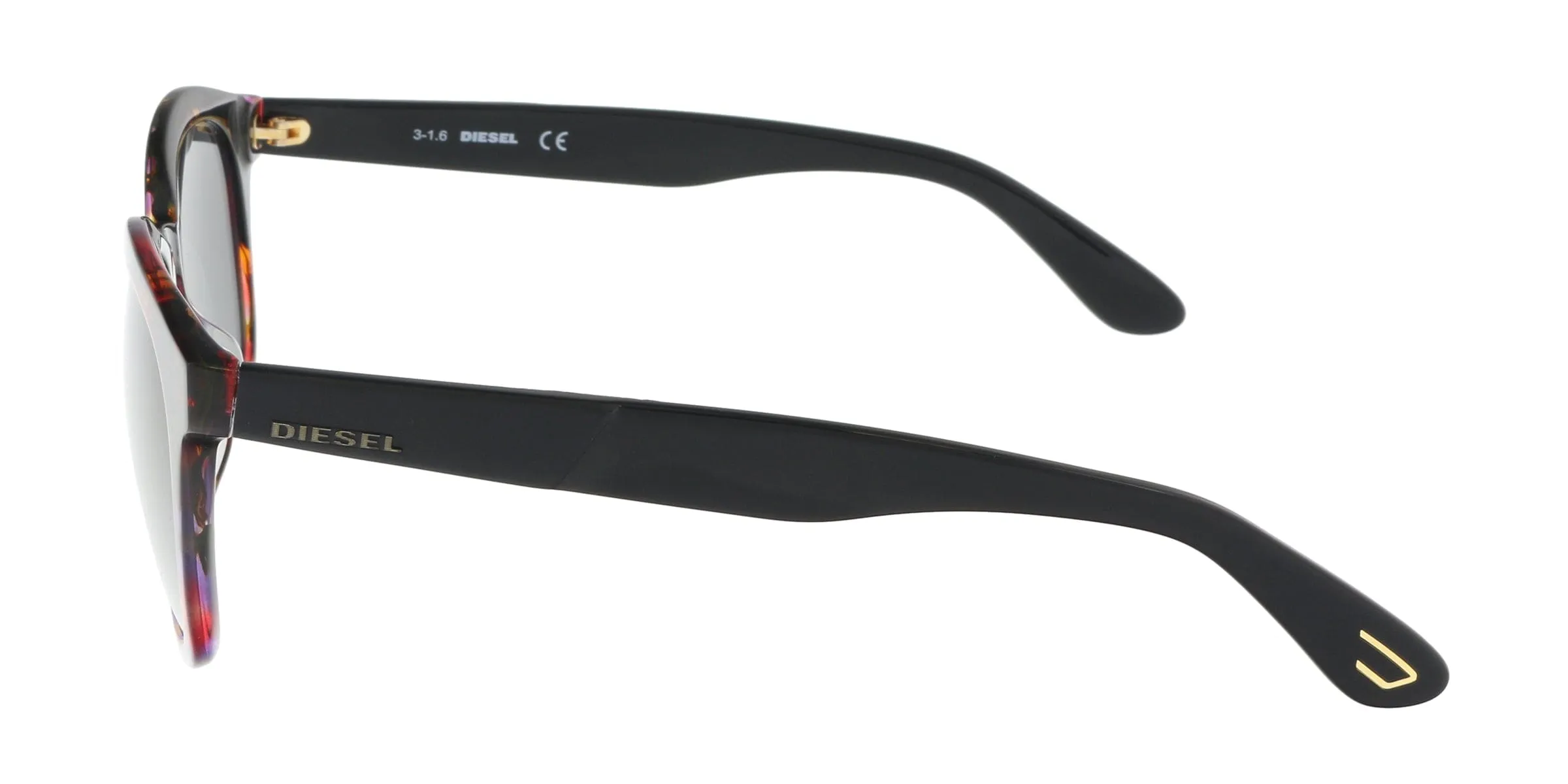 Diesel DL0190 5254a Red Round Sunglasses