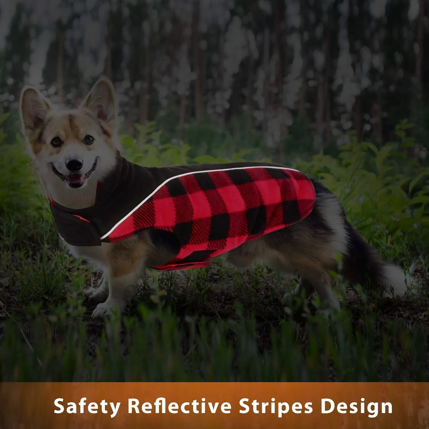 Dog Winter Jacket, Plaid Dog Coat Reversible Cold Weather Dog Jackets with Reflective Straps, Warm Dog Coats Windproof Waterproof Dog Snow Vest for Small Medium Large Dogs, Burgundy S
