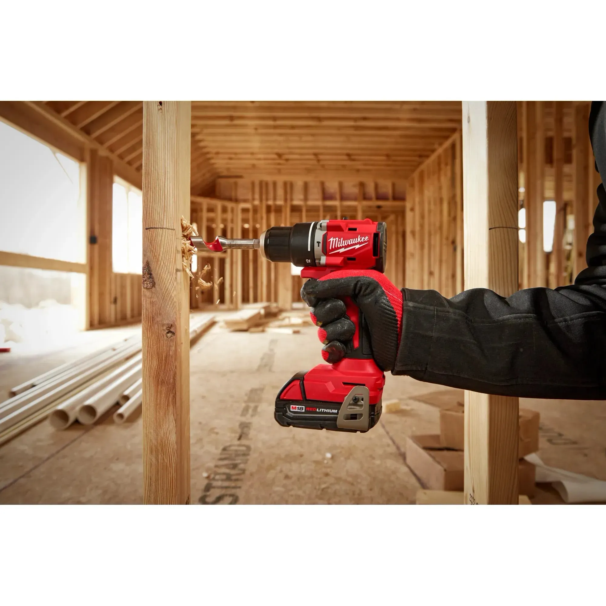 Drill/Driver Kit - Milwaukee M18™ Compact Brushless 1/2" Hammer Drill/Driver Kit, 3602-22CT
