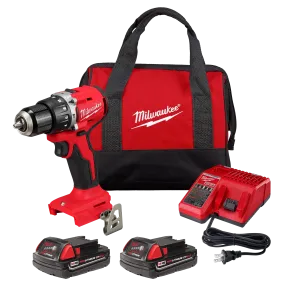 Drill/Driver Kit - Milwaukee M18™ Compact Brushless 1/2" Hammer Drill/Driver Kit, 3602-22CT