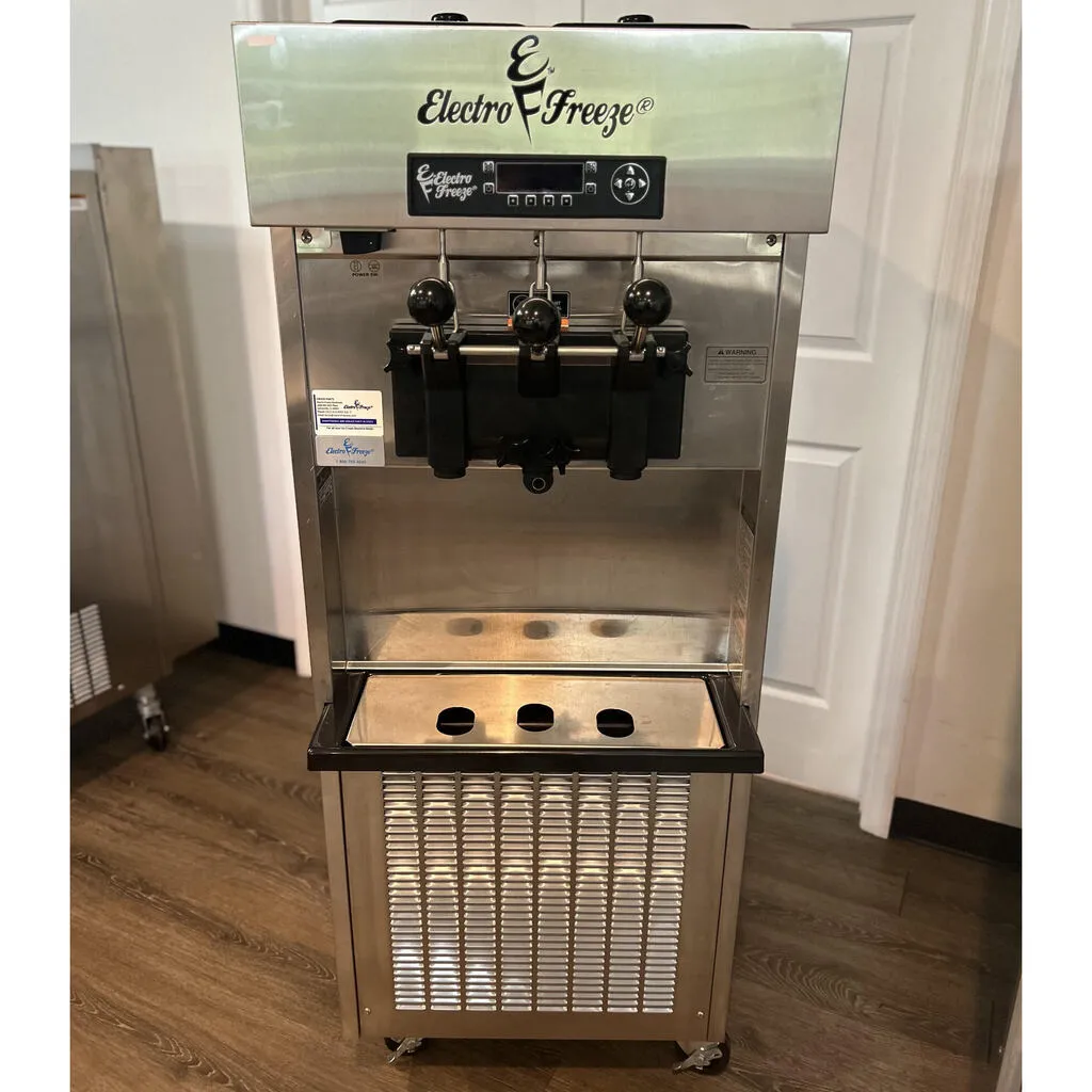 Electro Freeze SLX400E Floor Model Two Flavor Soft Serve Freezer w/Two 12 Quart Mix Hoppers