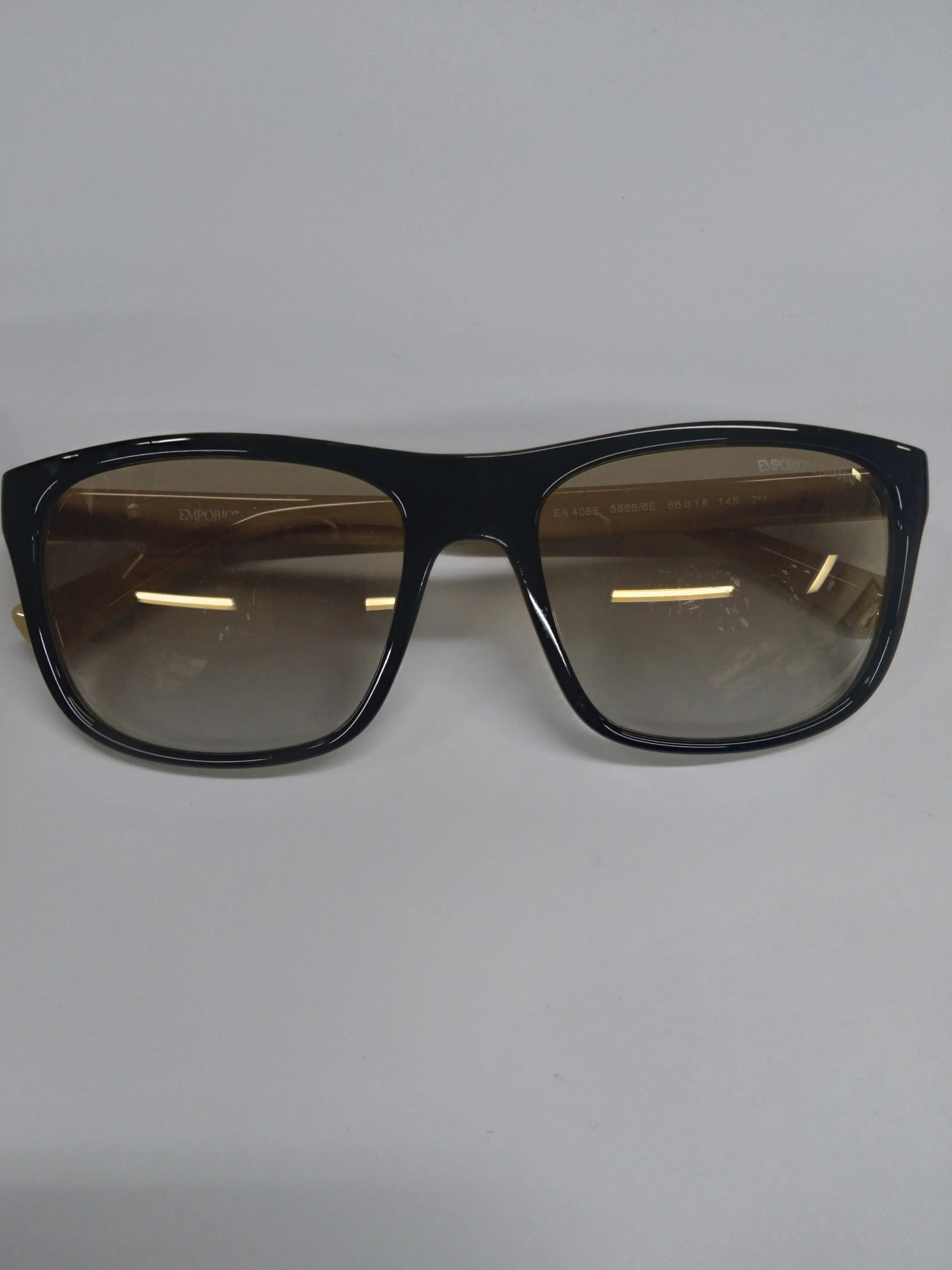 Emporio Armani  OEA4085 55556E Black Square Sunglasses