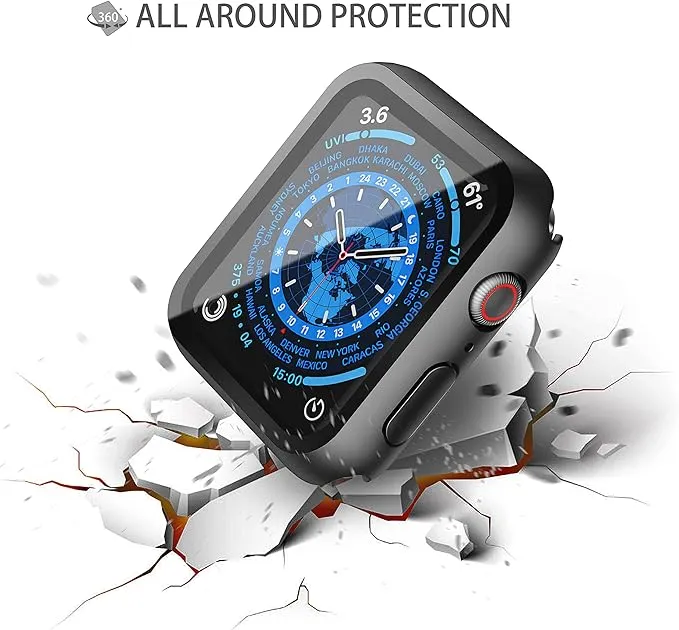 Entronix Apple Watch Series 10, 46mm Case - Built-In Screen Protector,