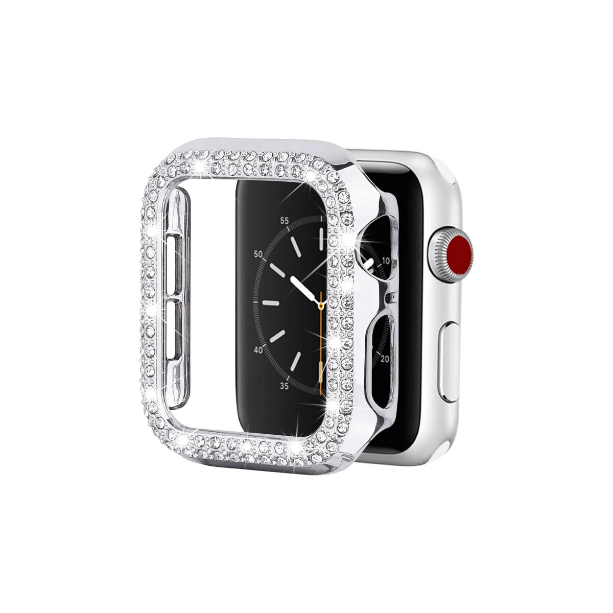 Entronix Apple Watch Series 9/8/7, 41mm - Built-In Screen Protector & Rhinestone Diamonds,