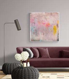 extra large original creative blush pink wall art comfort colors decoration abstract painting