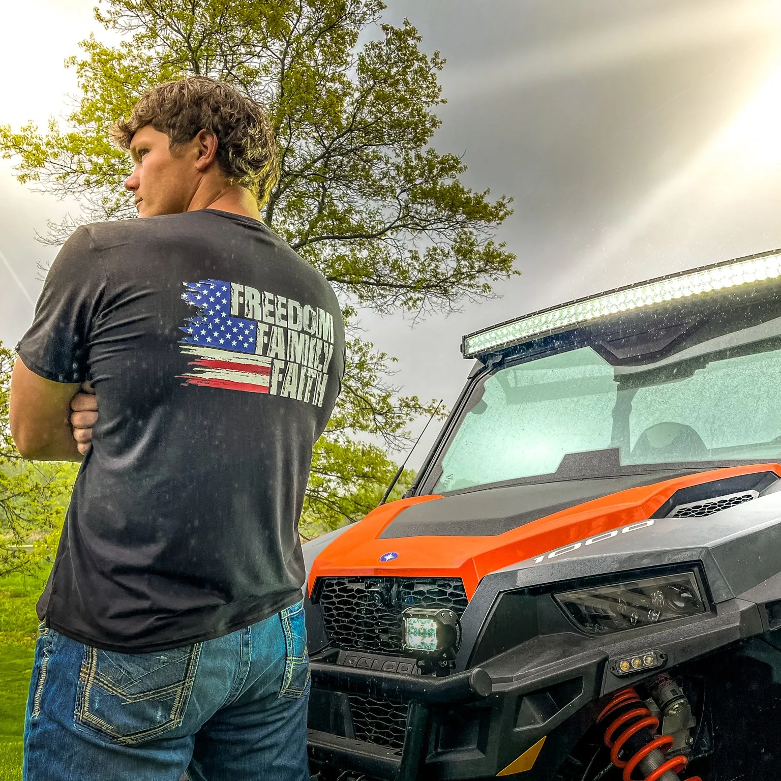 Faith Family Freedom SoftTECH™ Athletic Cut Tee