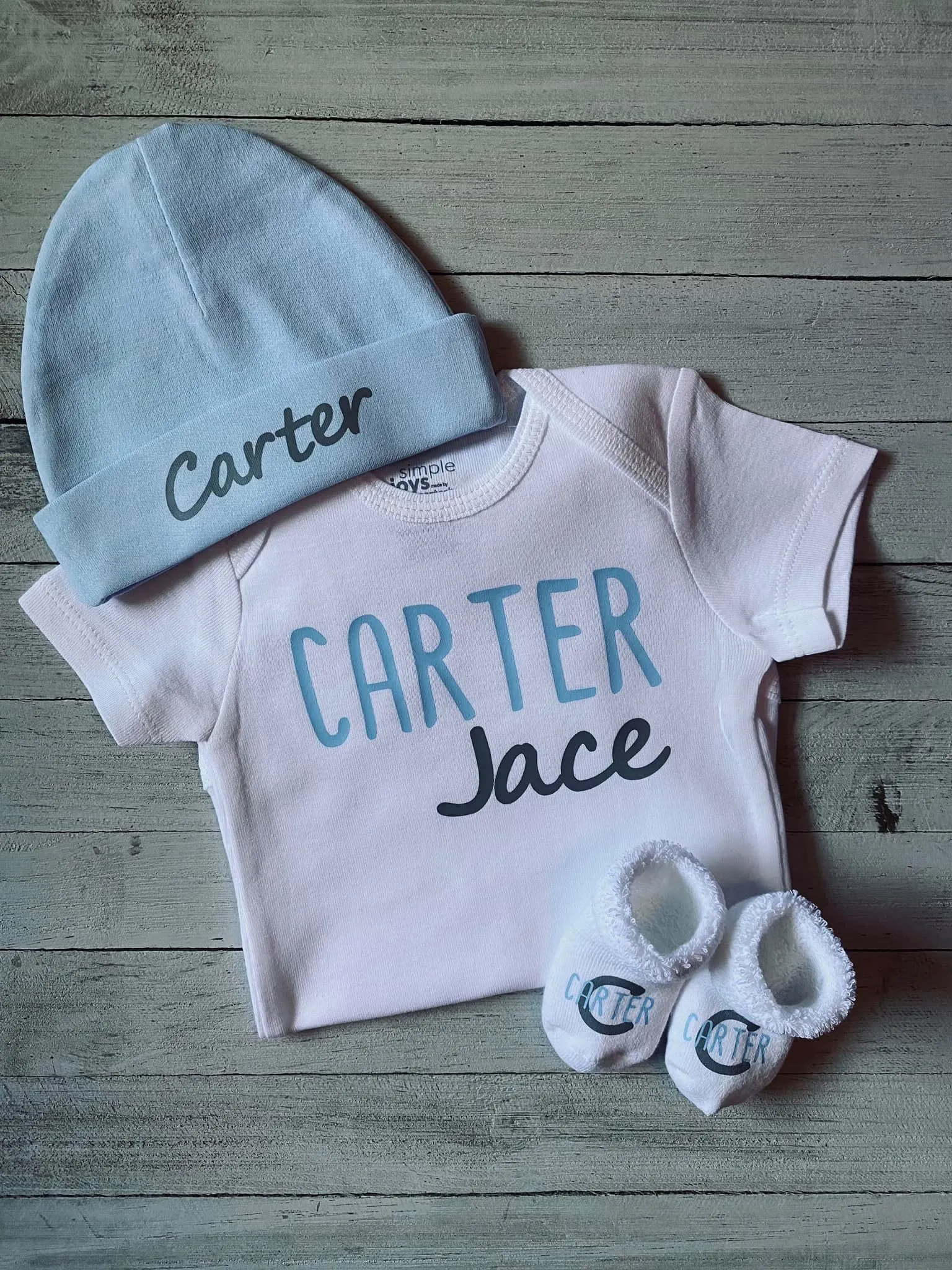 First and Middle Name Baby Gift Set