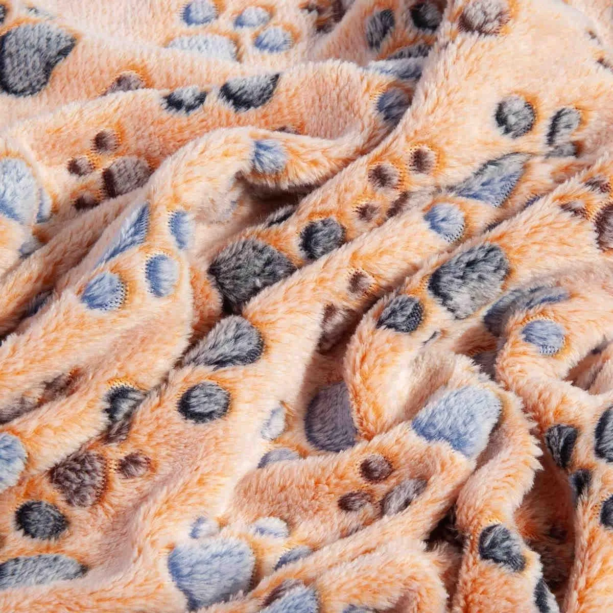 Fluffy Cats Dogs Blankets, 1 Pack (Paw)