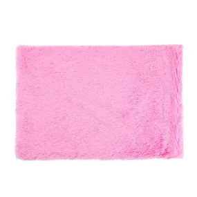 Fluffy Pet Blankets-Soft Faux Fur, Anti-Anxiety Cozy Throws for Cats and Dogs, M 80*55cm bright pink