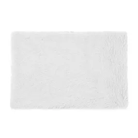 Fluffy Pet Blankets-Soft Faux Fur, Anti-Anxiety Cozy Throws for Cats and Dogs, M 80*55cm White