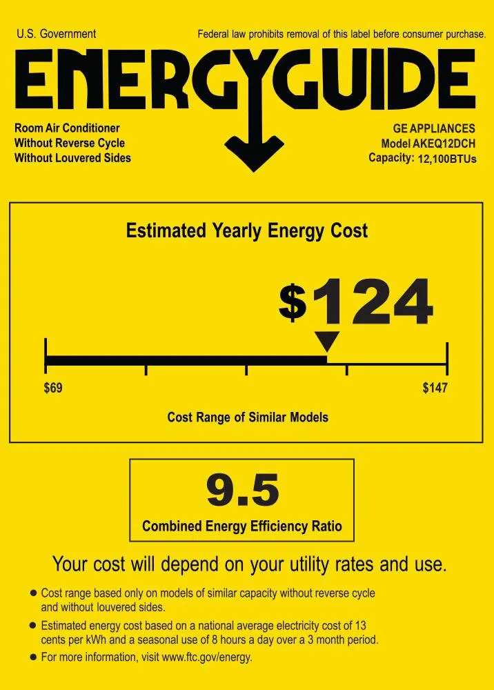 GE 12,000 BTU Through-the-Wall Air Conditioner with 3.5 kW Electric Heat