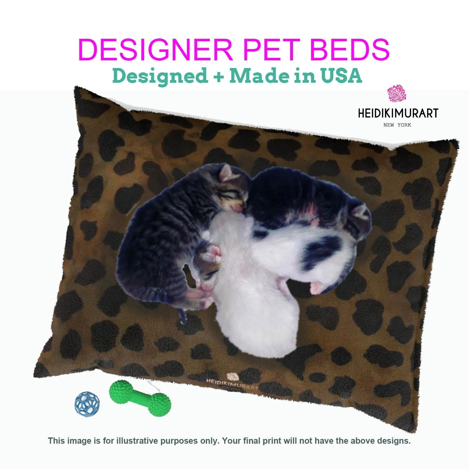 Green Pet Sofa Bed, Solid Color Machine-Washable Pet Pillow With Zippers-Printed in USA