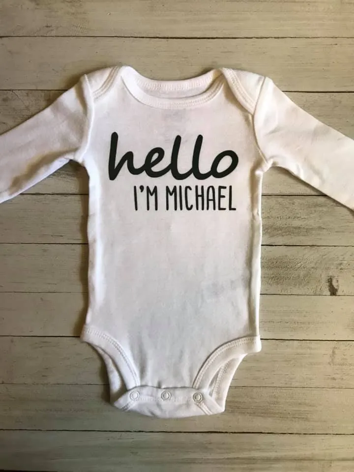 Hello I'm Baby Name Gift Set